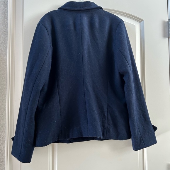 Old Navy Wool Blend Classic Pea Coat. Gold Buttons. Pockets. EUC. Nautical. Lg - Picture 8 of 15
